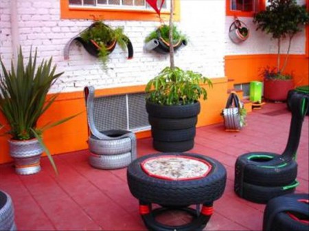 Many different ways to use your old tyres, in any way ....